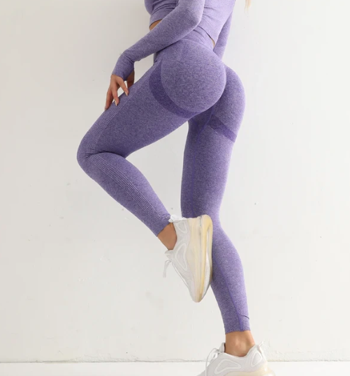 Leggins Mujer Push Up morada L/XL