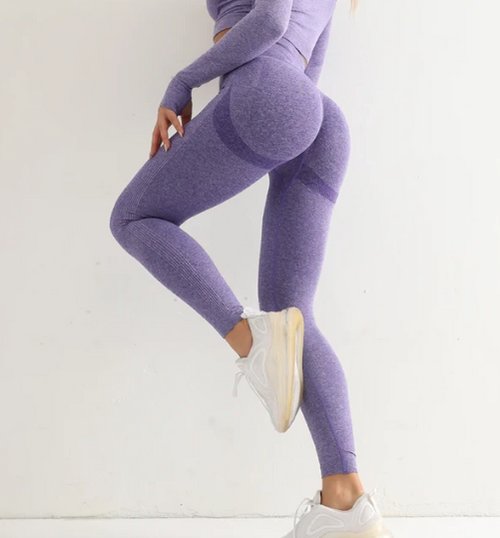 Leggins Mujer Push Up morada L/XL